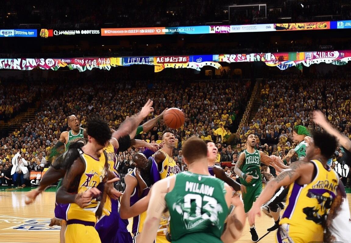 2018湖人vs篮网巅峰对决：詹姆斯与拉塞尔火花碰撞